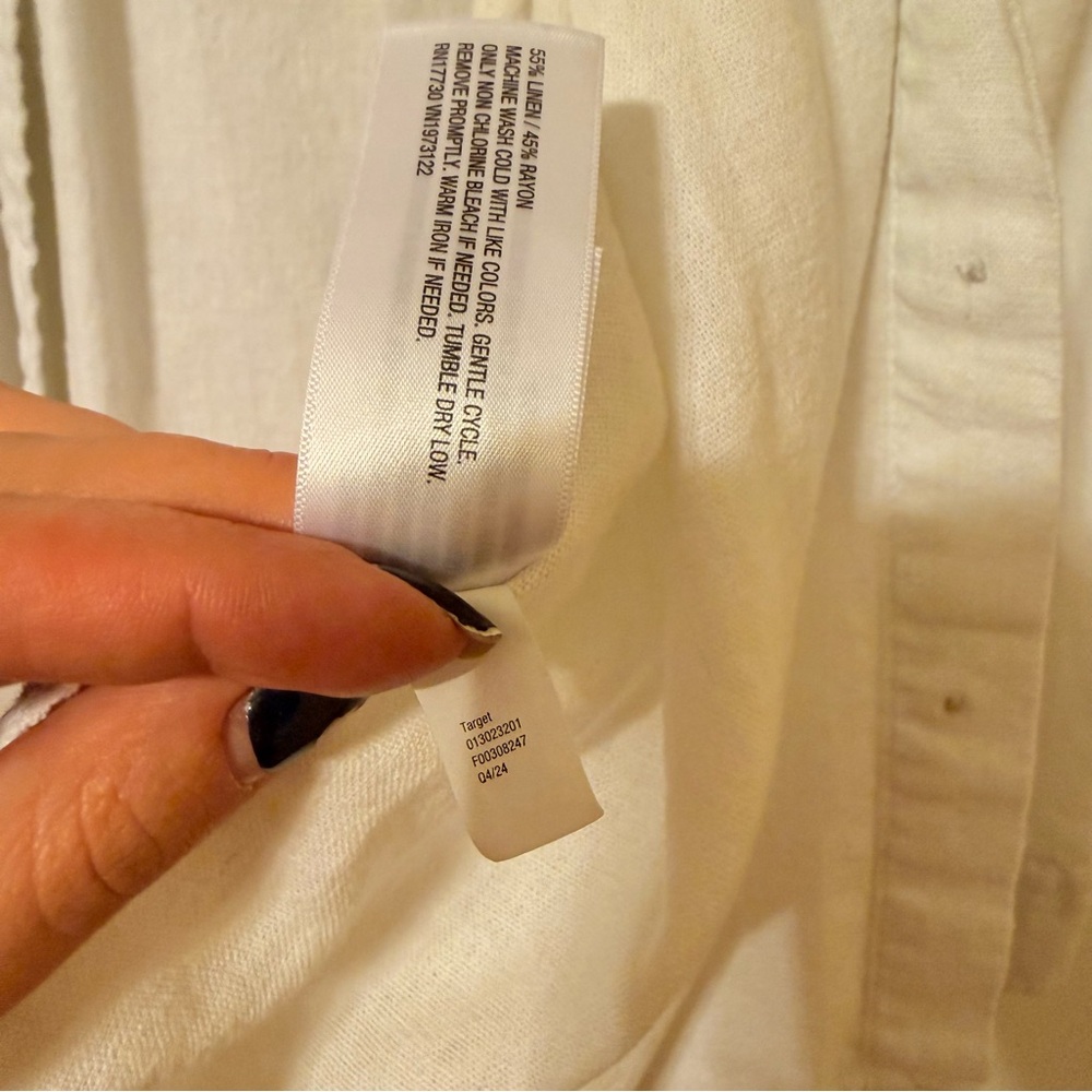 Universal Thread Relaxed Linen-Blend Button-Down … - image 3